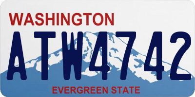 WA license plate ATW4742