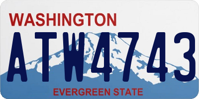 WA license plate ATW4743