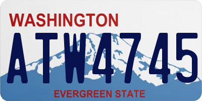 WA license plate ATW4745