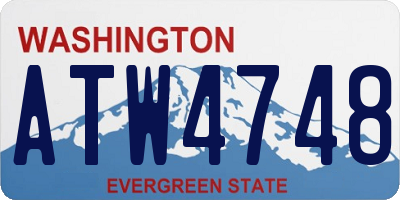 WA license plate ATW4748