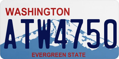 WA license plate ATW4750
