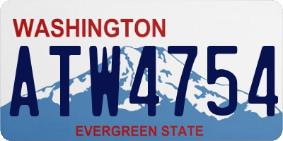 WA license plate ATW4754