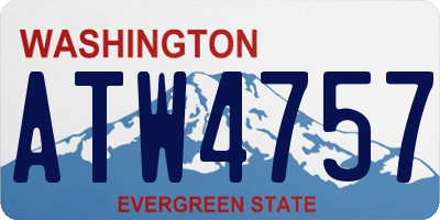 WA license plate ATW4757