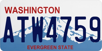 WA license plate ATW4759