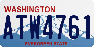 WA license plate ATW4761