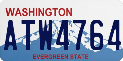 WA license plate ATW4764