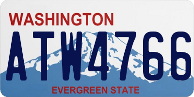 WA license plate ATW4766