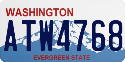 WA license plate ATW4768