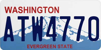 WA license plate ATW4770