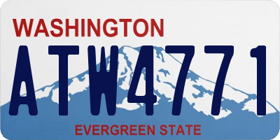 WA license plate ATW4771