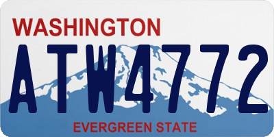 WA license plate ATW4772