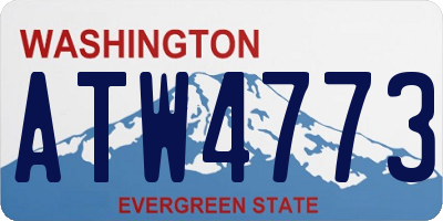 WA license plate ATW4773