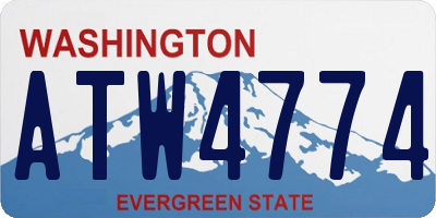 WA license plate ATW4774