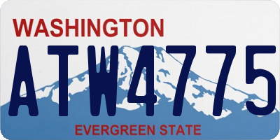 WA license plate ATW4775
