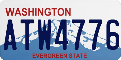 WA license plate ATW4776