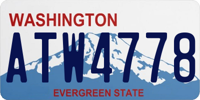 WA license plate ATW4778