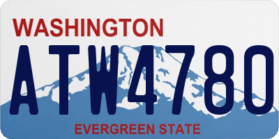WA license plate ATW4780
