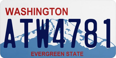 WA license plate ATW4781