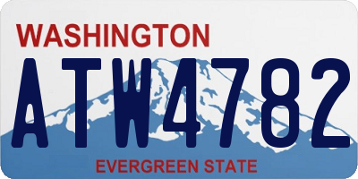 WA license plate ATW4782