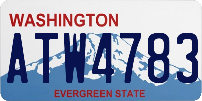 WA license plate ATW4783
