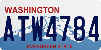 WA license plate ATW4784
