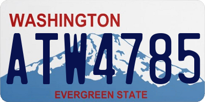 WA license plate ATW4785