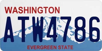 WA license plate ATW4786