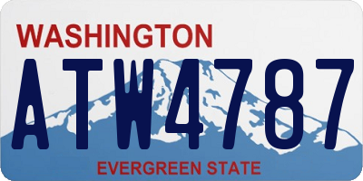 WA license plate ATW4787