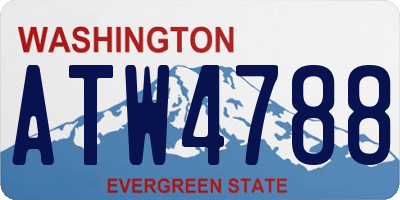 WA license plate ATW4788