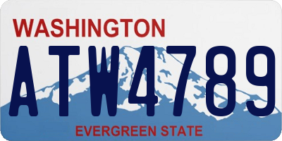 WA license plate ATW4789
