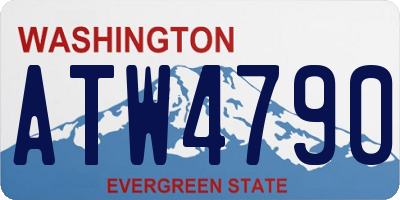 WA license plate ATW4790