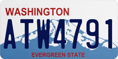 WA license plate ATW4791