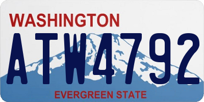 WA license plate ATW4792