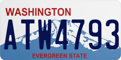 WA license plate ATW4793