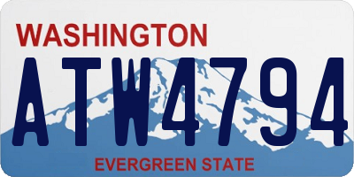 WA license plate ATW4794