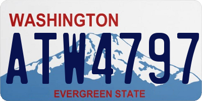 WA license plate ATW4797