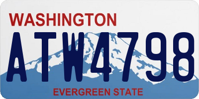 WA license plate ATW4798