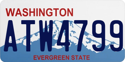 WA license plate ATW4799