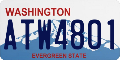 WA license plate ATW4801
