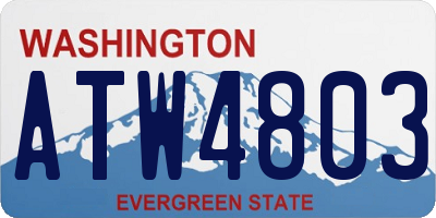 WA license plate ATW4803