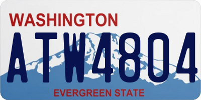 WA license plate ATW4804