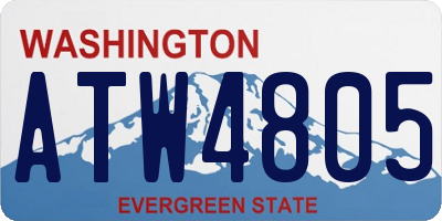 WA license plate ATW4805