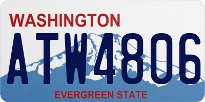 WA license plate ATW4806