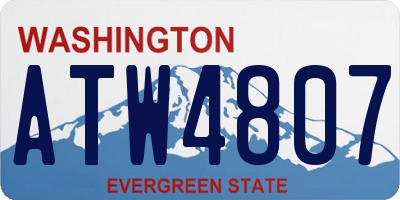 WA license plate ATW4807
