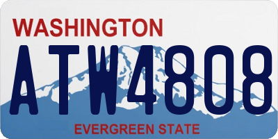 WA license plate ATW4808