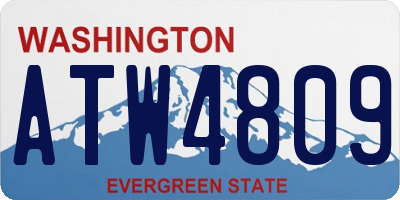 WA license plate ATW4809