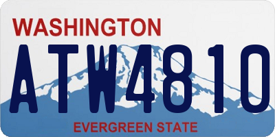 WA license plate ATW4810
