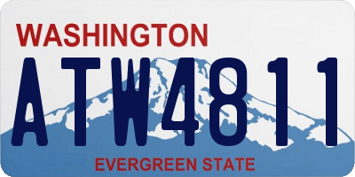 WA license plate ATW4811