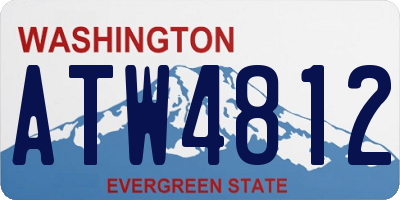 WA license plate ATW4812