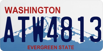 WA license plate ATW4813